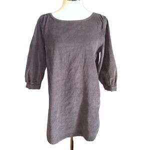 Lolly Wolly Doodle Women’s Gray 3/4 Sleeve Shift Tunic Mini Dress Size Large